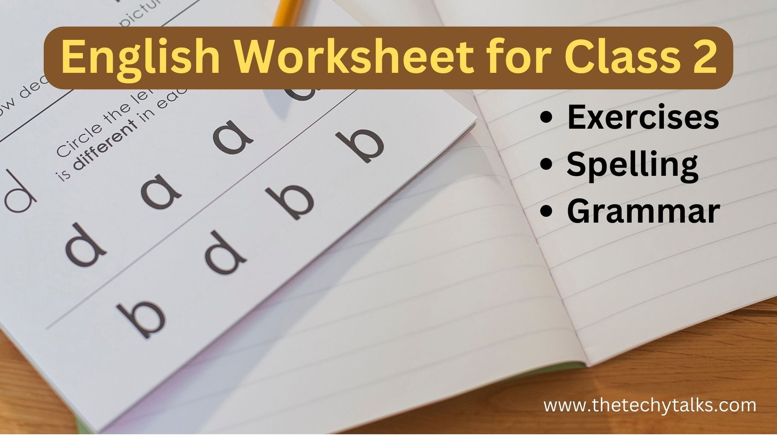 English Worksheet for Class 2
