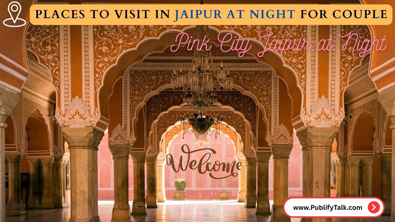 pink city at night