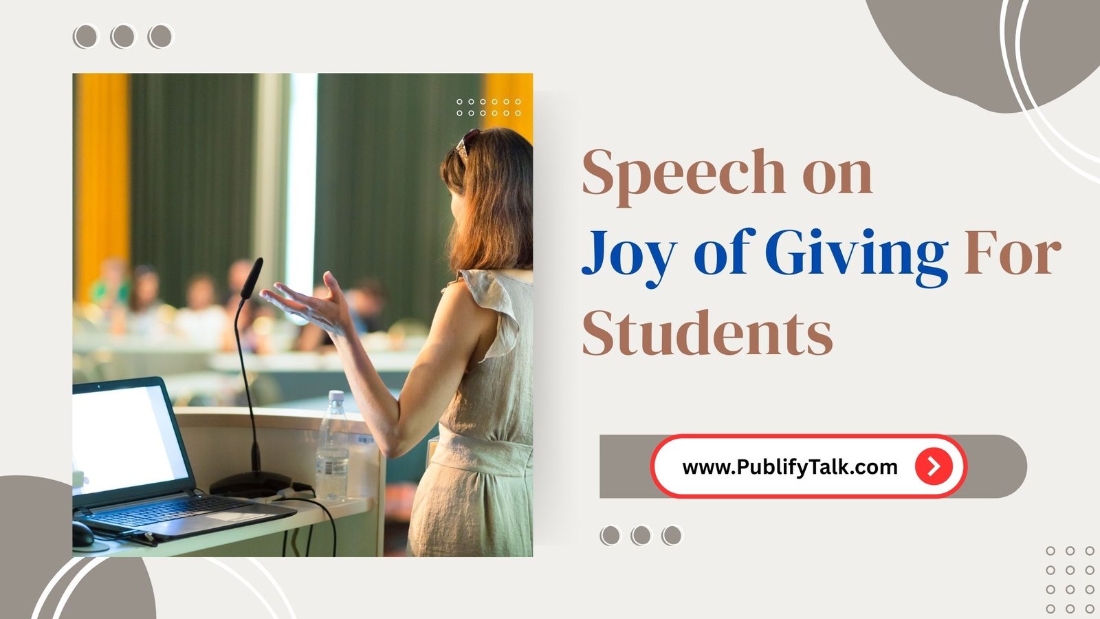 Speech on Joy of Giving