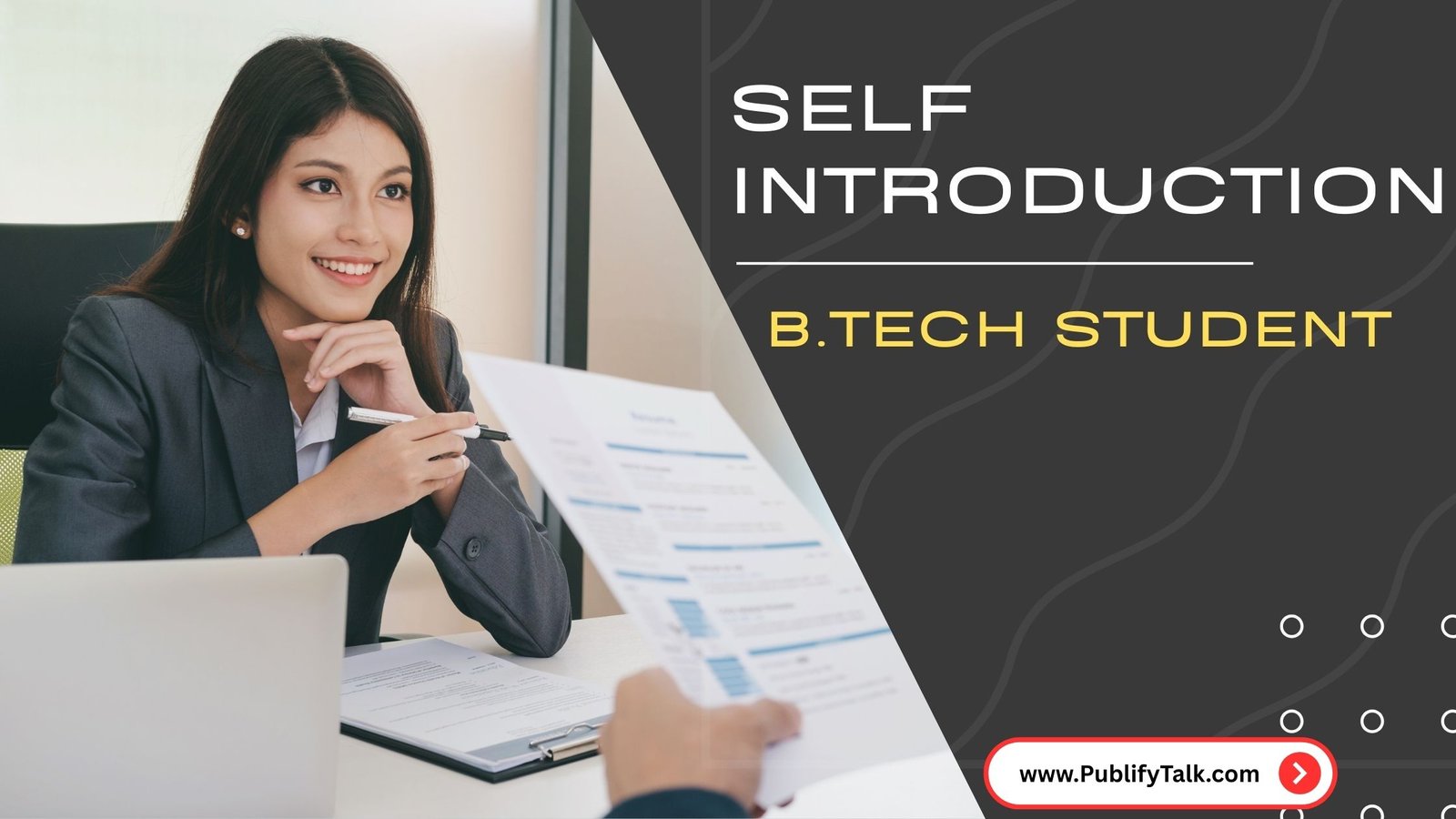 self introduction for btech student